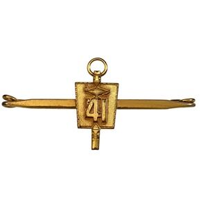 Vintage Hickok 41 Club Tie Clip Collar Bar Mens Gold Tone Novelty Gift